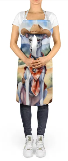 Whippet - Welcome Cowboy Apron for Cooking, Baking and Crafts for Adult Women and Men - Unisex Large