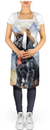 Cocker Spaniel III - Welcome Cowboy Apron for Cooking, Baking and Crafts for Adult Women and Men - Unisex Large