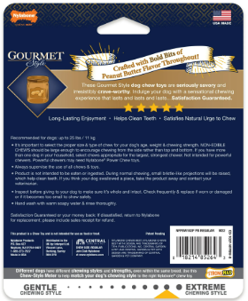 Nylabone Gourmet Style Peanut Butter Flavor Wishbone Chew Toy for Dogs - Small (up to 25 Ibs.)