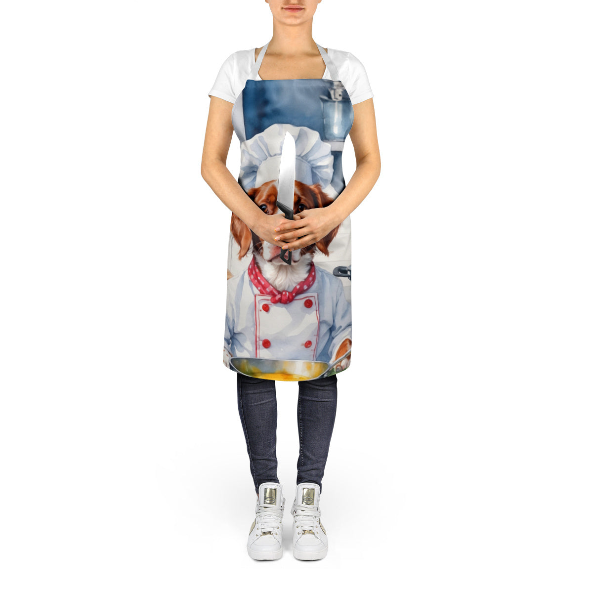 Brittany Spaniel - The Chef Apron for Adult Women and Men - Unisex Large
