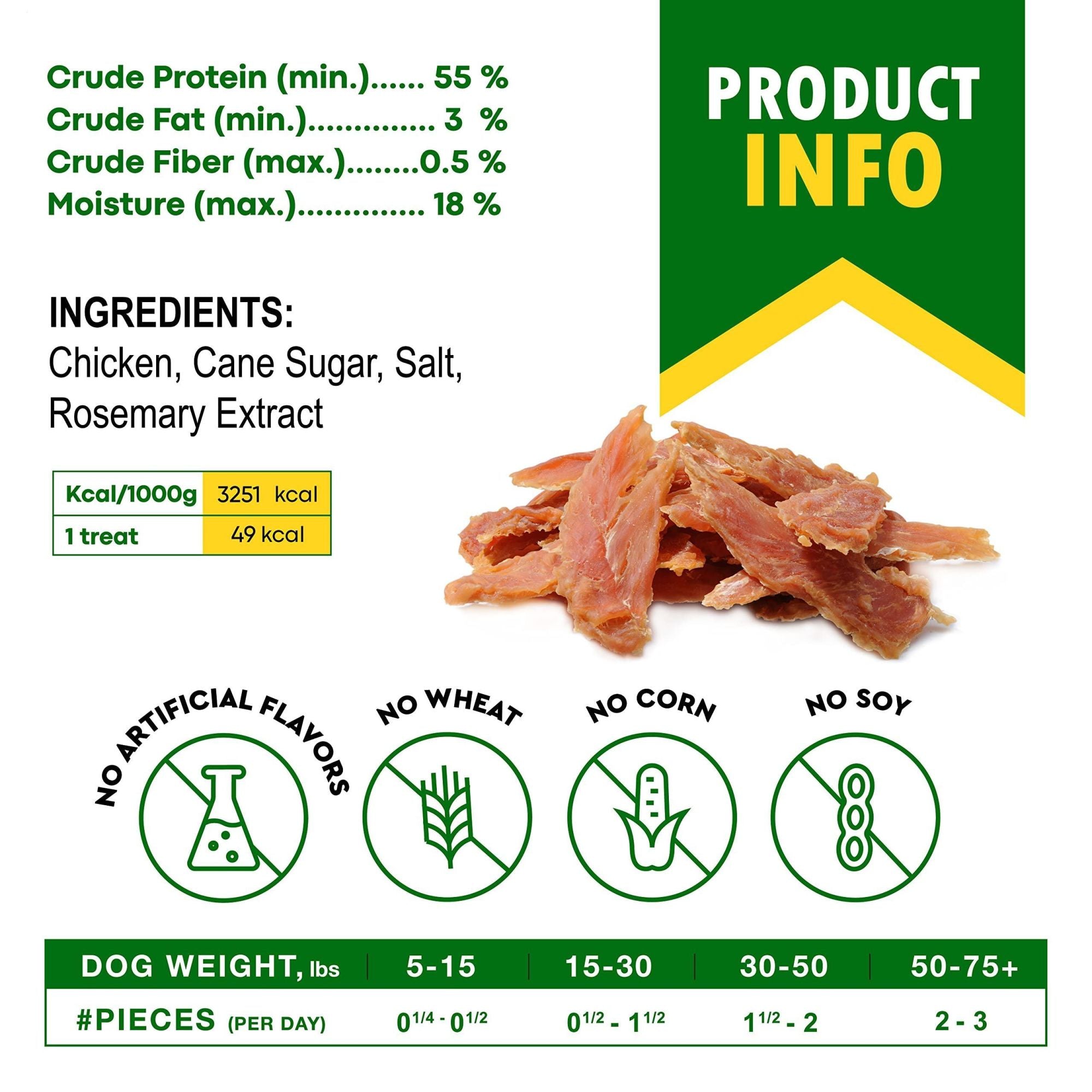 Natural Organic Chicken Jerky Treats for Dogs