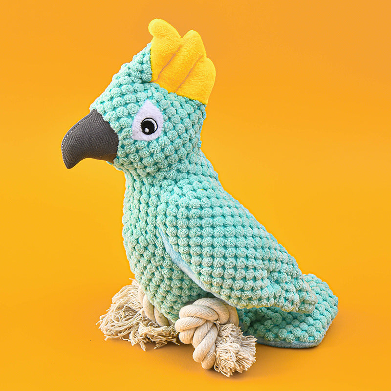 Plush Squawking Bird Toy for Dogs and Cats