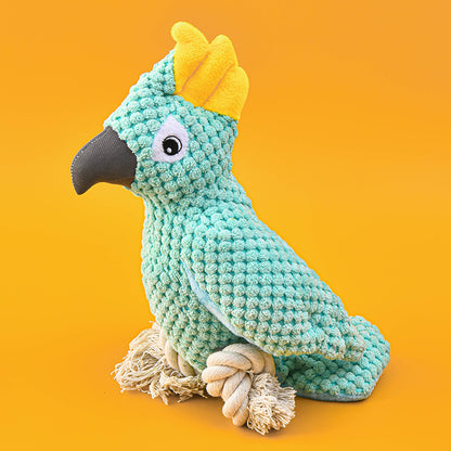 Plush Squawking Bird Toy for Dogs and Cats