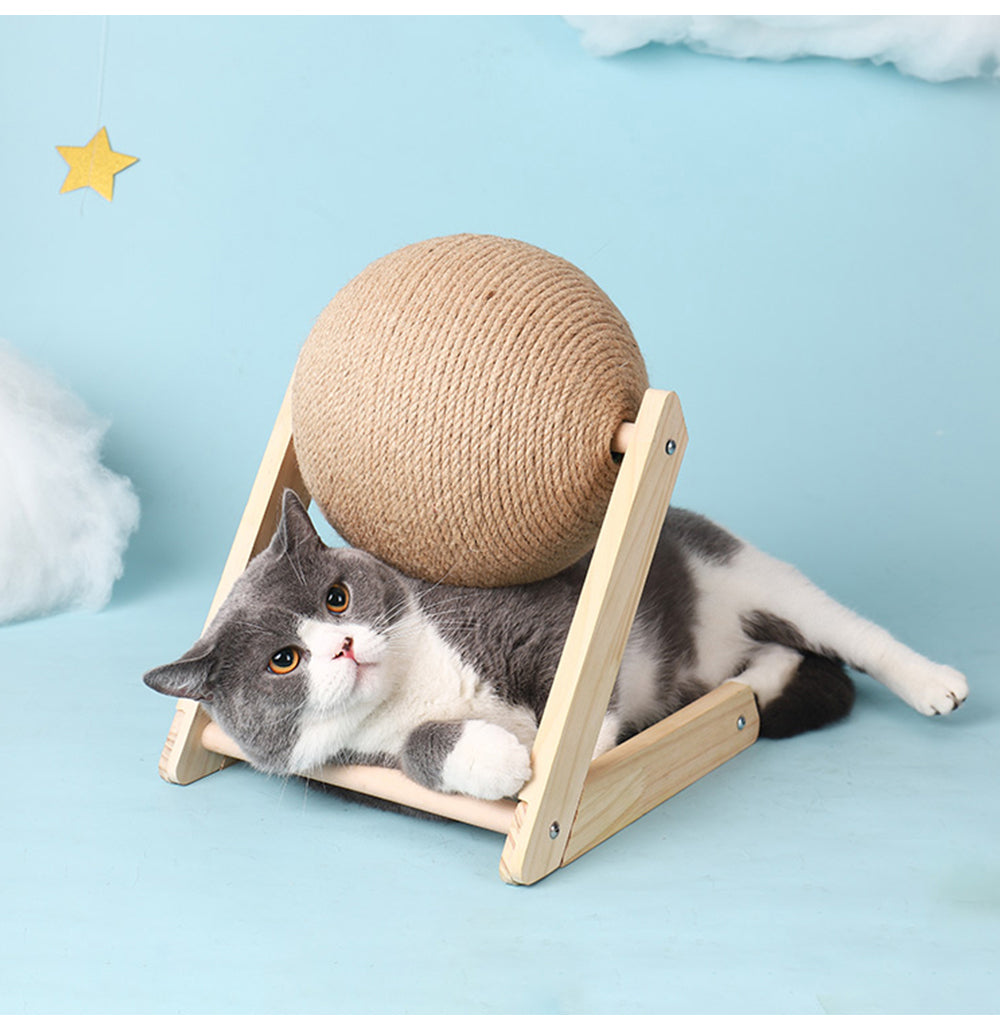 V-Shaped Cat Sisal Rope Scratching Ball Toy