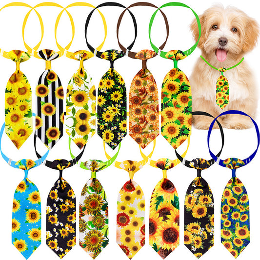 Sunflower Tie Spring-Summer Collars for Dogs