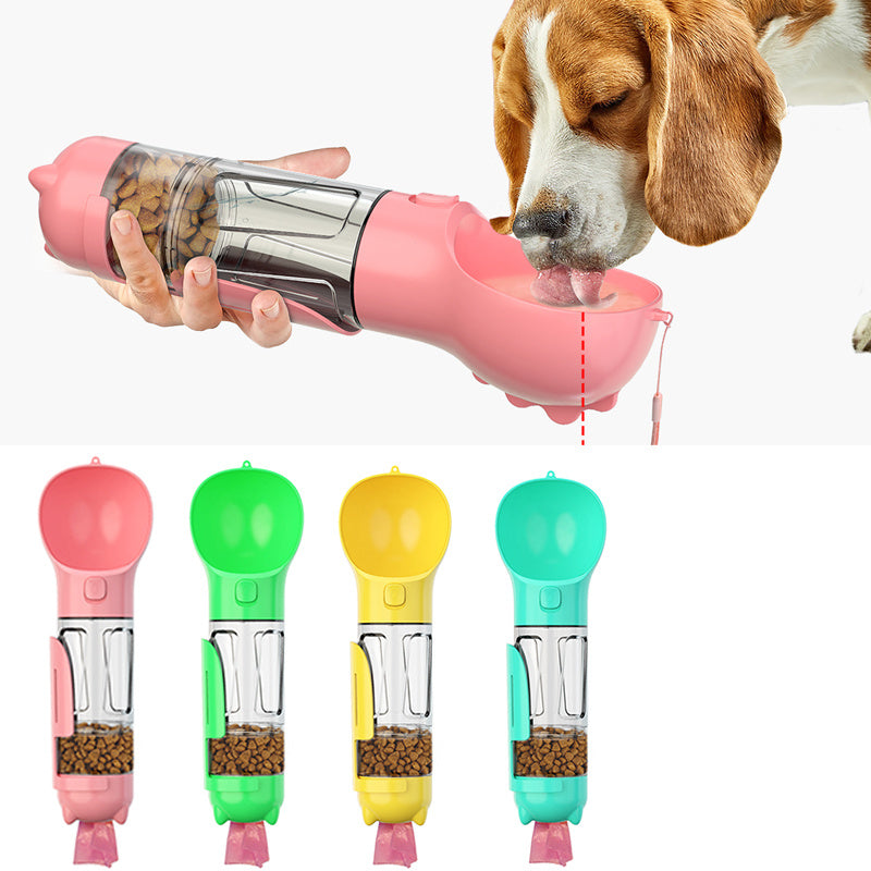 3 in 1 Multifunction Dog Water and Food Dispenser for Travel - 300ml and 500ml