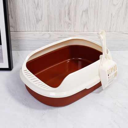 Semi-Enclosed Cat Litter Box Scoop Included