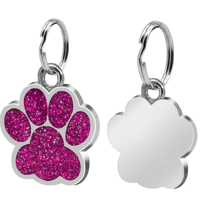 Pawprint Personalized Collar ID Tag for Dogs and Cats