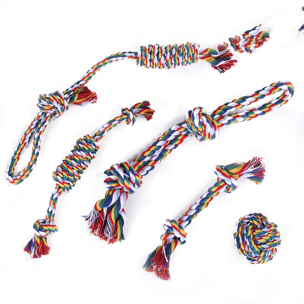 Cotton Knotted  Rope Chew Toy Sets for Dogs