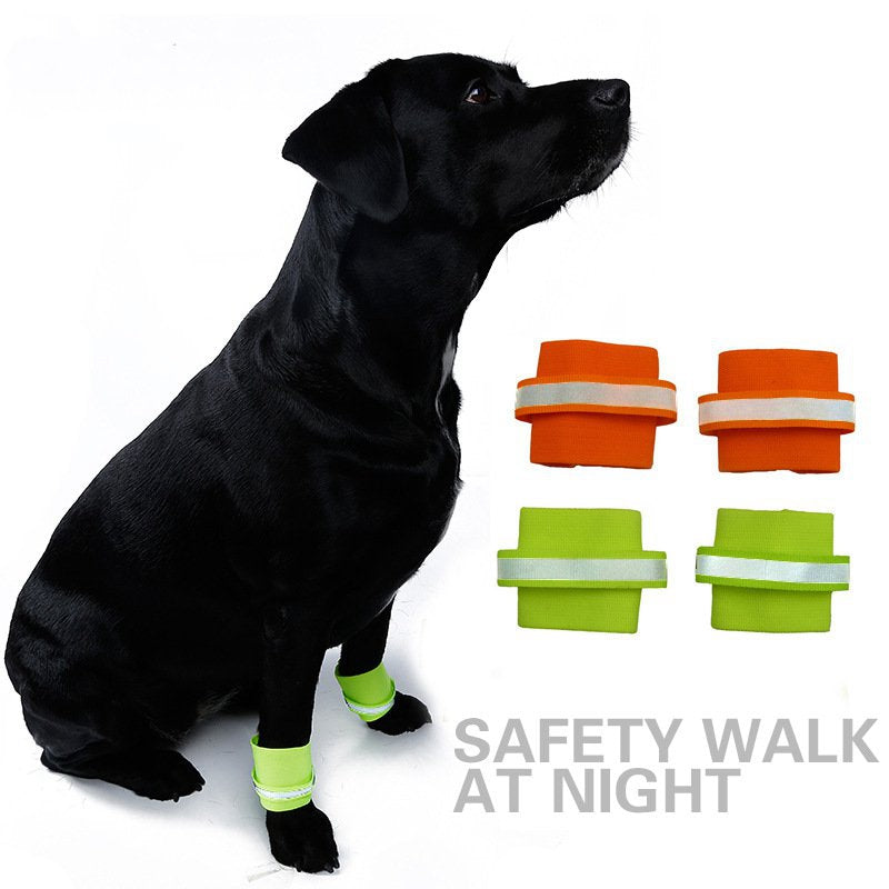 Reflective Fluorescent Safety Wrist Bands for Dogs