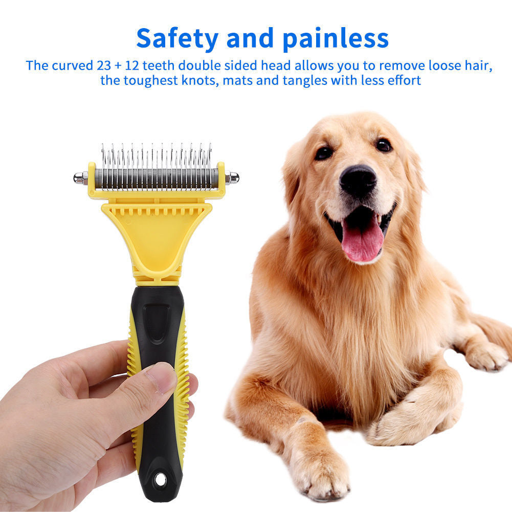 Double-Sided Stainless Dog Grooming Knot Comb