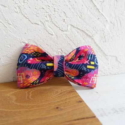 Festive Graffiti Bow Tie Leash and Collar Combo