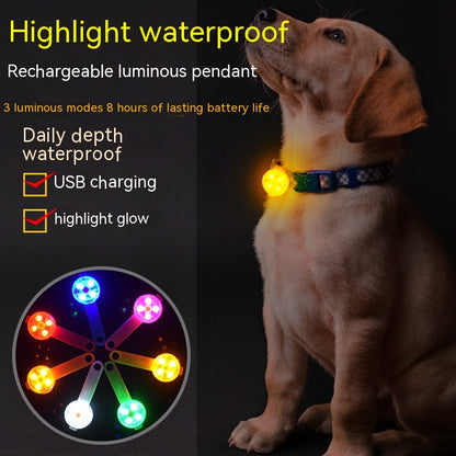 Luminous Pendant for Dog Collars Night Walks