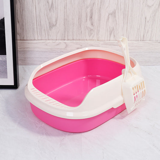 Semi-Enclosed Cat Litter Box Scoop Included