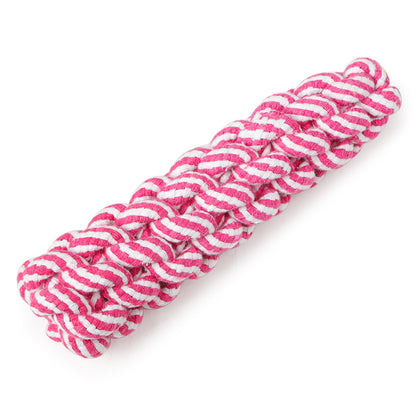 Striped Natural Cotton Rope Chew Toy for Dogs