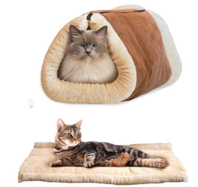 Convertible Cat Sleeping Mat and Nesting Bag