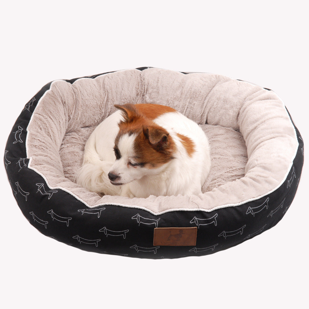 Round Nesting Bed for Small and Medium Dogs