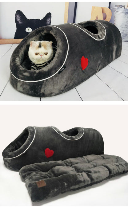 Plush Cat Playground Nesting Bed for Cats