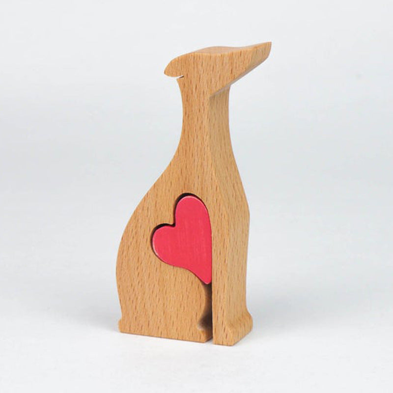 Special Wooden Love for Dogs Heart Ornament