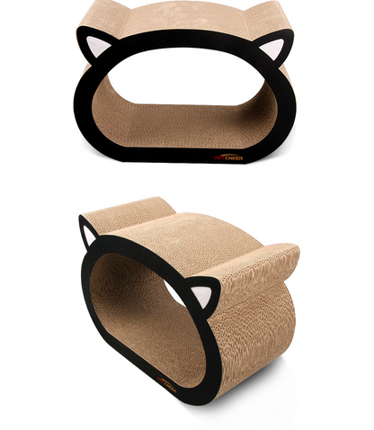 Fun Feline Head Shaped Scratcher Stand for Cats