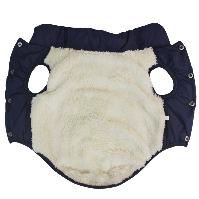 High Collar Warm Winter Vest for Large Dogs