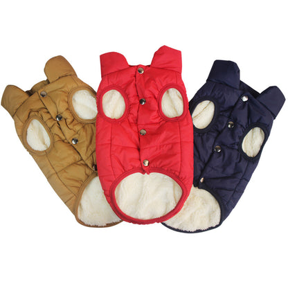 High Collar Warm Winter Vest for Large Dogs