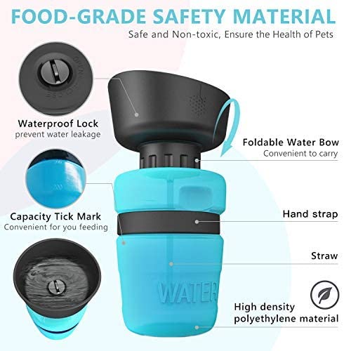 Foldable Bowl Travel Water Bottle for Dogs