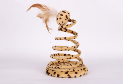 Springy Snake Toy With Feathers and Ball