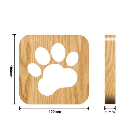 Retro Fur Baby Paw Print Table Night Light