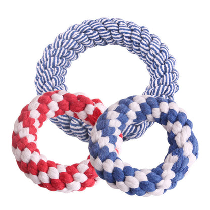 Natural Cotton Toy Rope Rings for Fur Babies