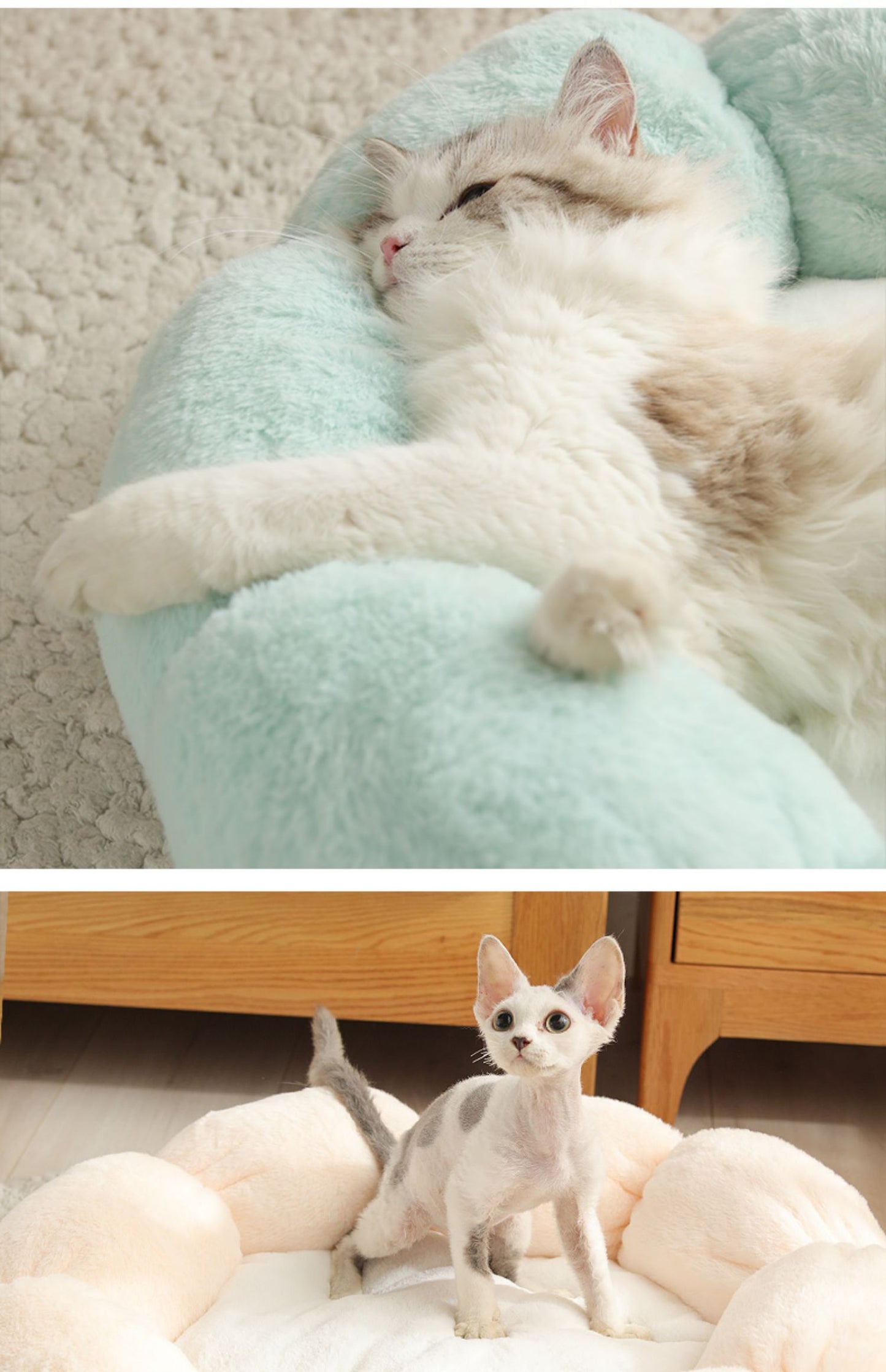 Warm Thick Plush Cat or Small Dog Pillow Bed