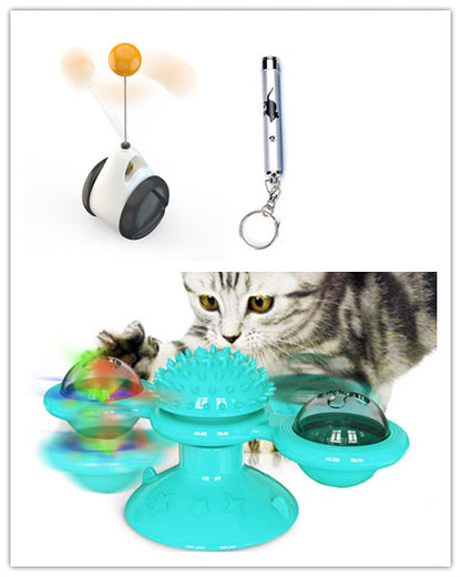 Funny Creative Windmill Cat Spin Ball Toy