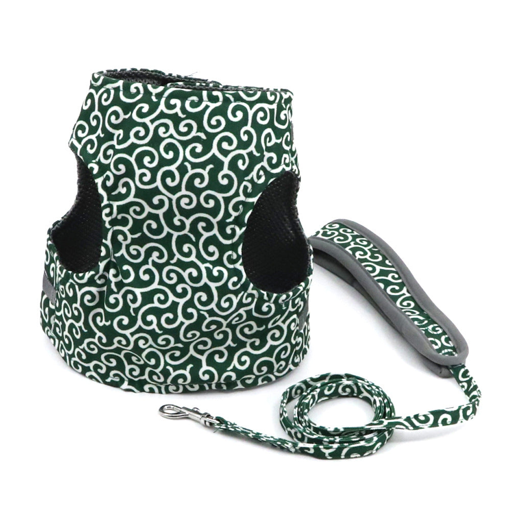 Fashionable Feline or Petite Dogs Walking Vest and Leash
