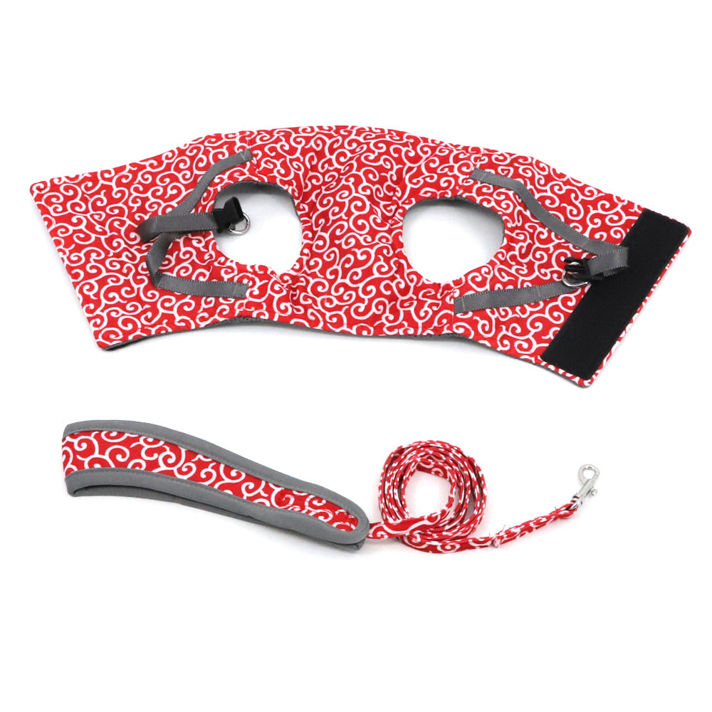 Fashionable Feline or Petite Dogs Walking Vest and Leash