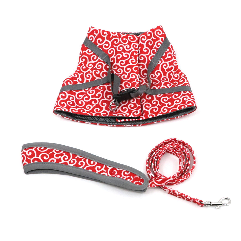 Fashionable Feline or Petite Dogs Walking Vest and Leash