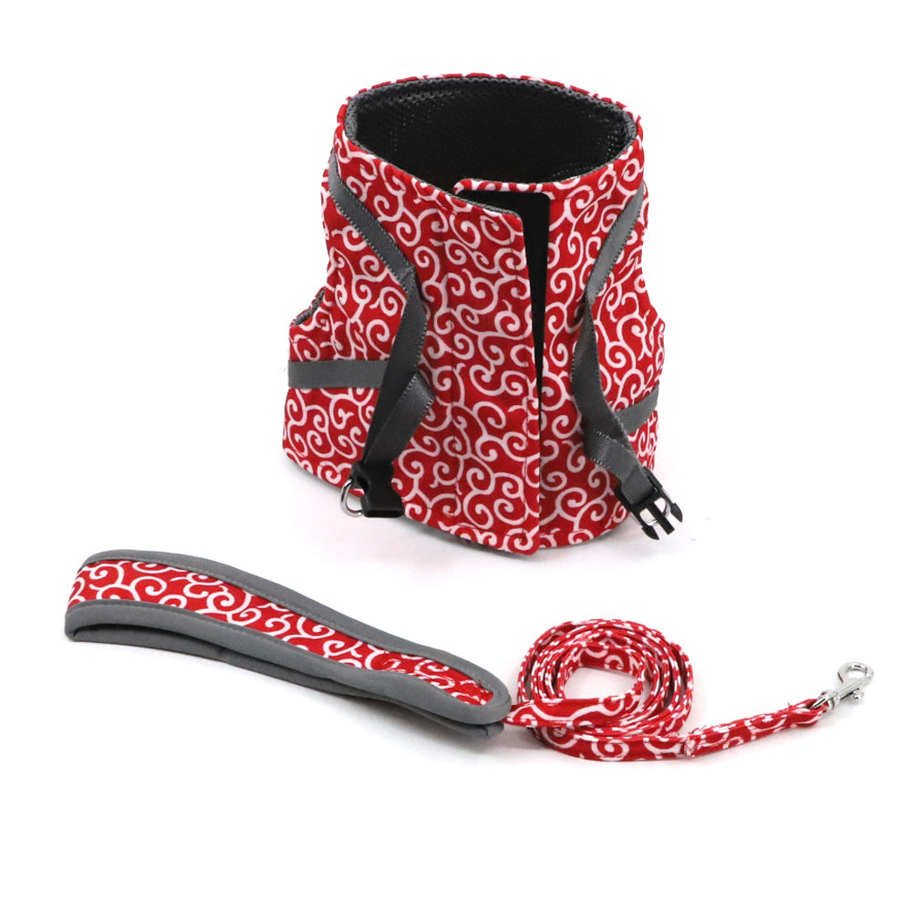 Fashionable Feline or Petite Dogs Walking Vest and Leash