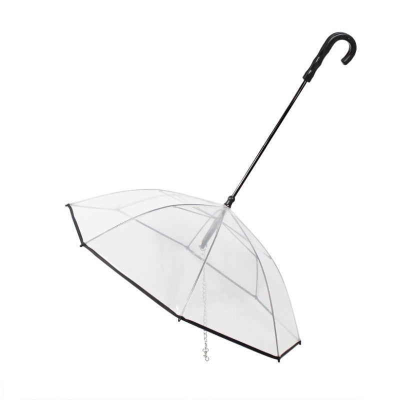 Fun Transparent Umbrella for Dog Walking