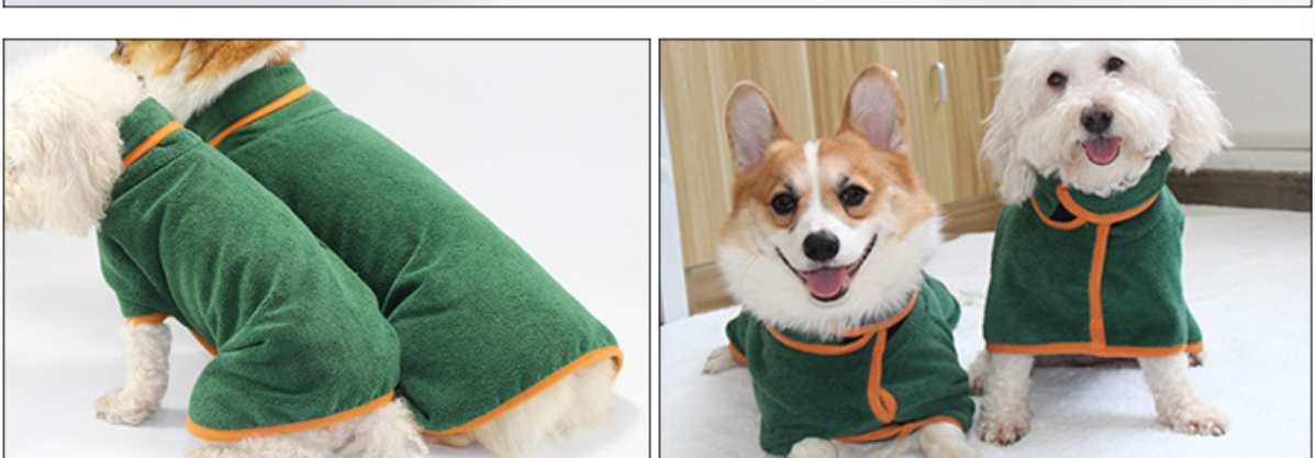 Warm Absorbent Bath Robe for Dogs and Cats