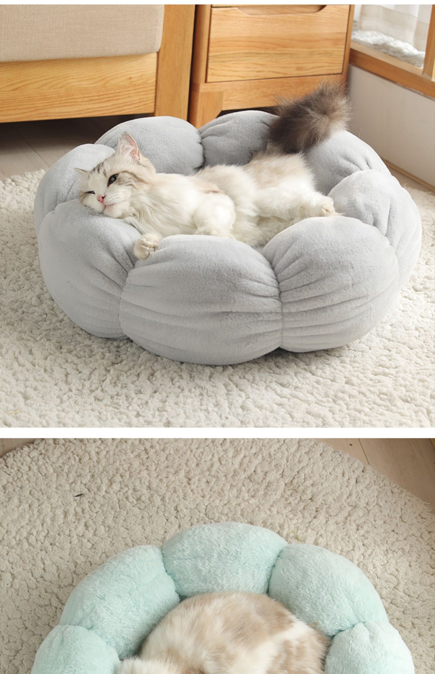 Warm Thick Plush Cat or Small Dog Pillow Bed