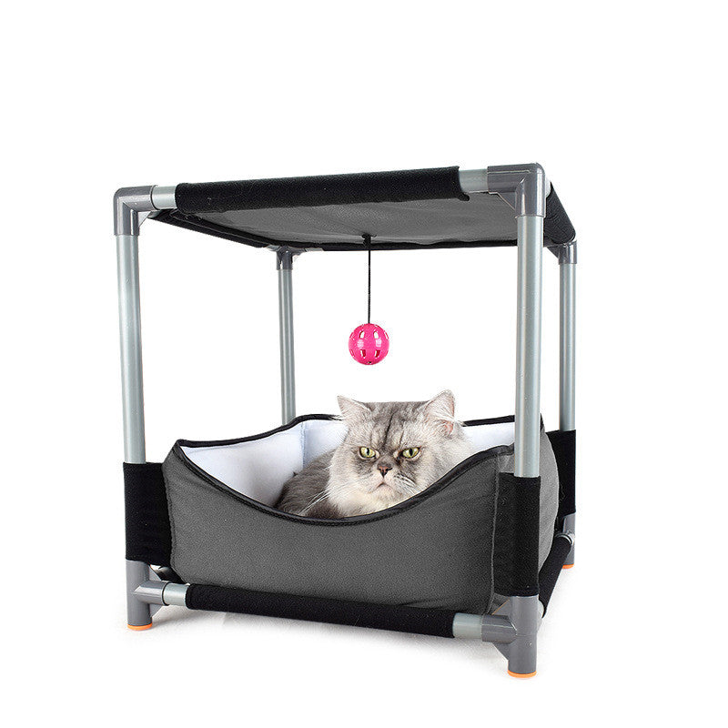 Cat Nest with Canopy and Built-in Platform