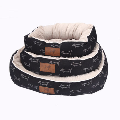 Round Nesting Bed for Small and Medium Dogs