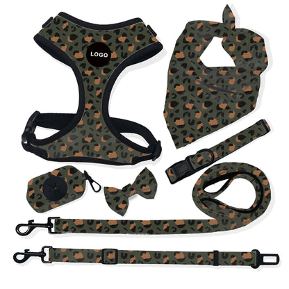 Pet Breathable Dog Fashion Harness Leash Set