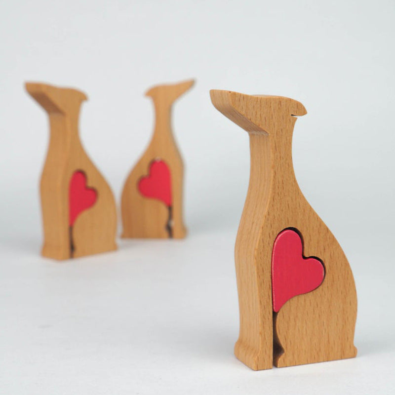 Special Wooden Love for Dogs Heart Ornament