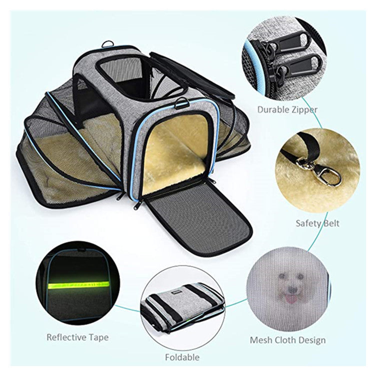 Dual Side Expanding Cat or Small Dog Carrier