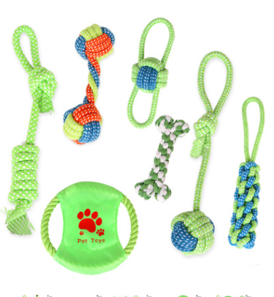 Knotted Cotton Rope Chew Toy Sets for Dogs