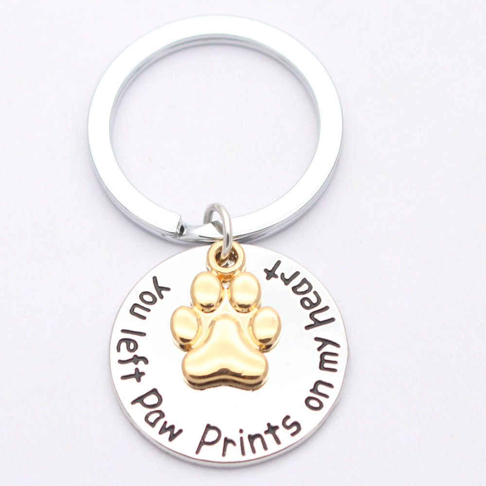 Sentimental Paw Print Key Fob for Hoomans