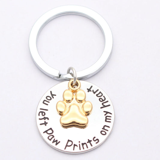 Sentimental Paw Print Key Fob for Hoomans