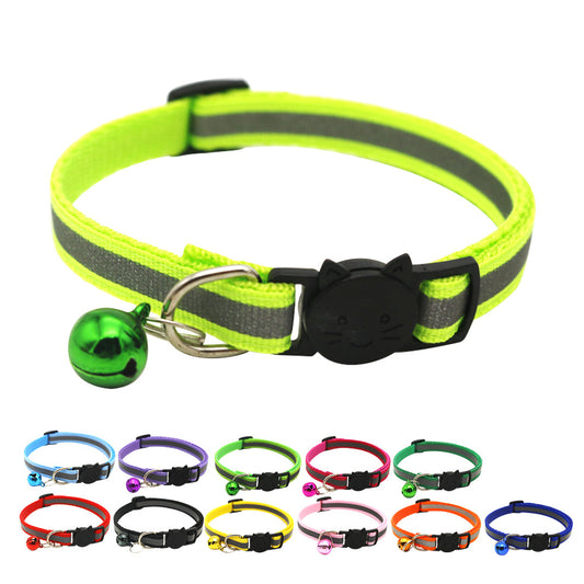 Colorful Reflective Cat Jack Bell Collar