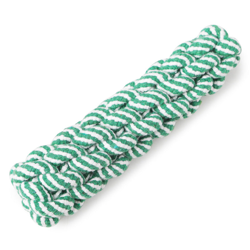 Striped Natural Cotton Rope Chew Toy for Dogs