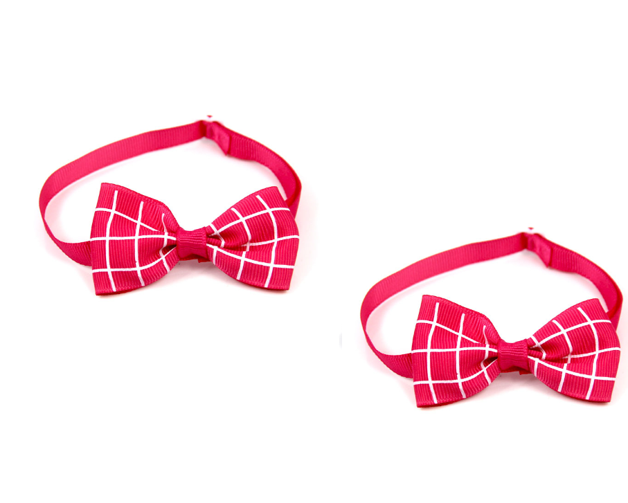 Fun Stylish Plaid Cats and Dogs Bow Ties